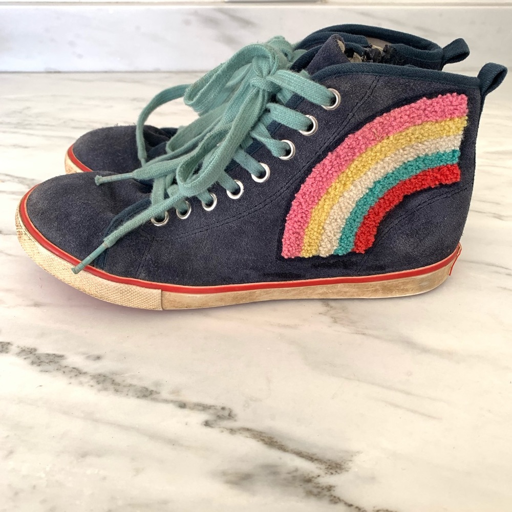 Mini Biden Girls Rainbow High Top Tennis Shoes
